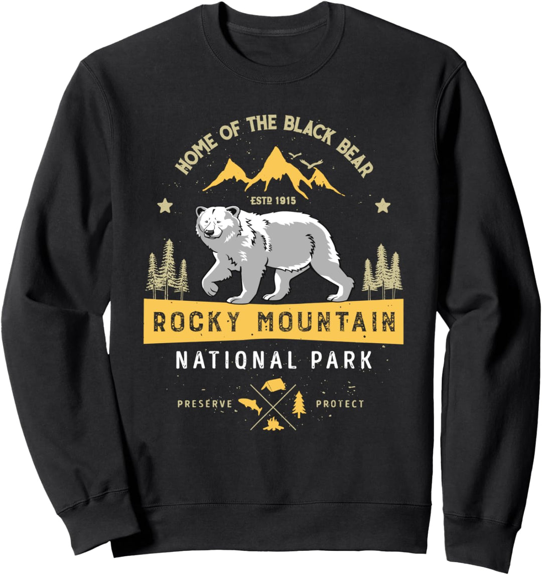 Black Bear National Park Rocky Mountain Sweatshirt