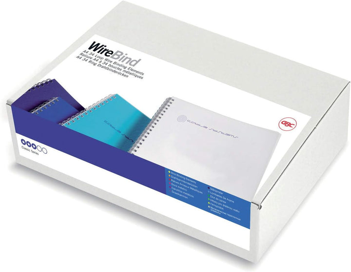 WireBind Drahtbinderücken, 100 Stück, 11mm, weiss weiss 11mm, weiss 11mm