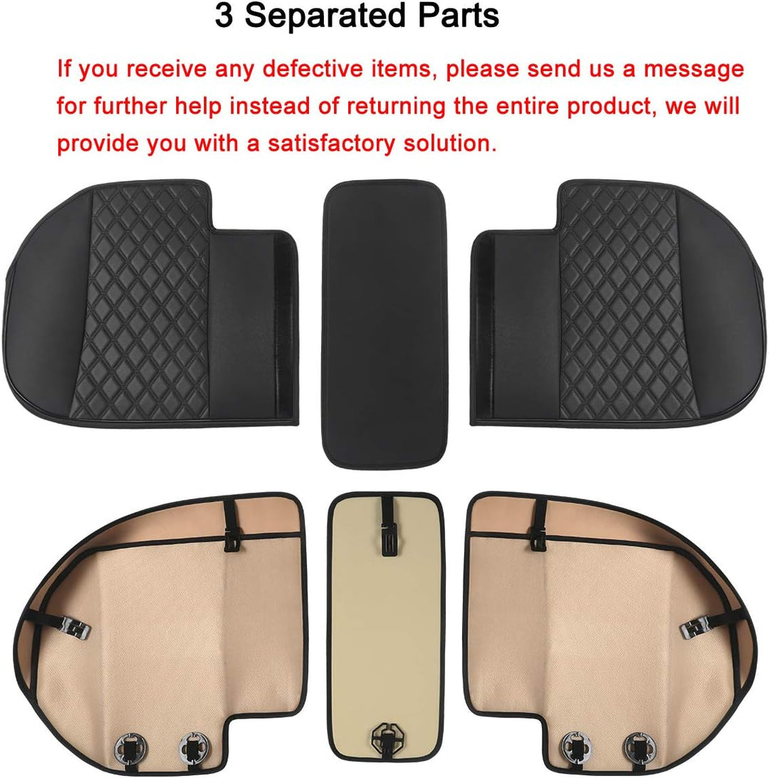 Black Panther PU-Leder Sitzauflage Rückbank Auto, passend für 90% Aller 4-türigen Autos, Raute geste