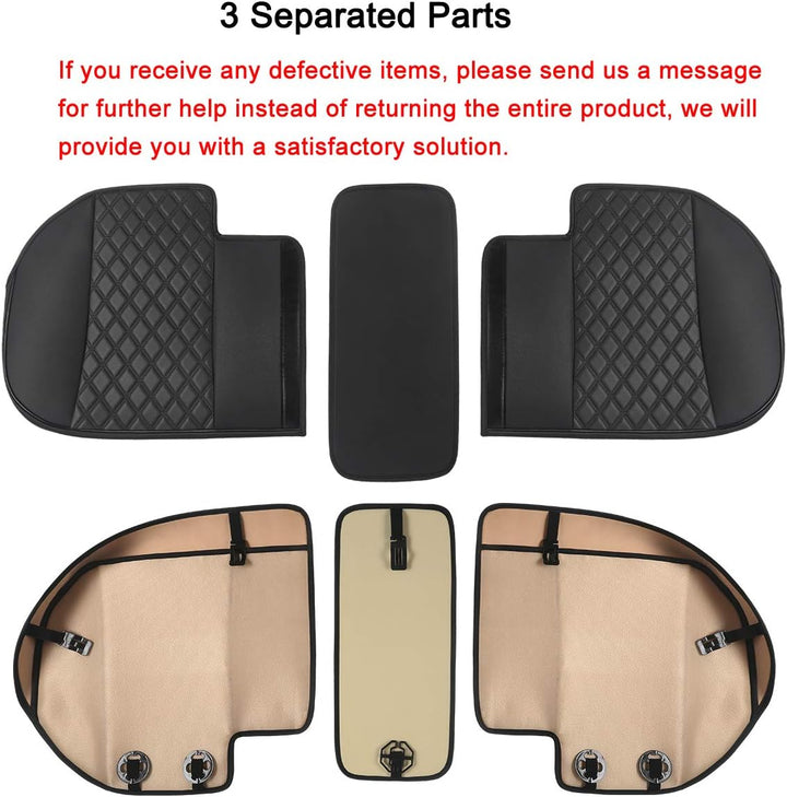 Black Panther PU-Leder Sitzauflage Rückbank Auto, passend für 90% Aller 4-türigen Autos, Raute geste