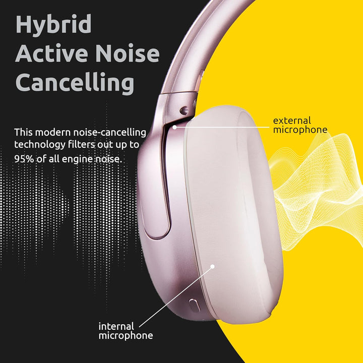 Intenso O400HA Over-Ear Kopfhörer - Hybrid Active Noise Cancelling, bis zu 75 Stunden Laufzeit und B