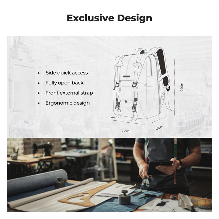 K&F CONCEPT Kamerarucksäcke 20L, Grosse Camera Backpack 15,6 Zoll Laptopfach, Spritzwassergeschutzt