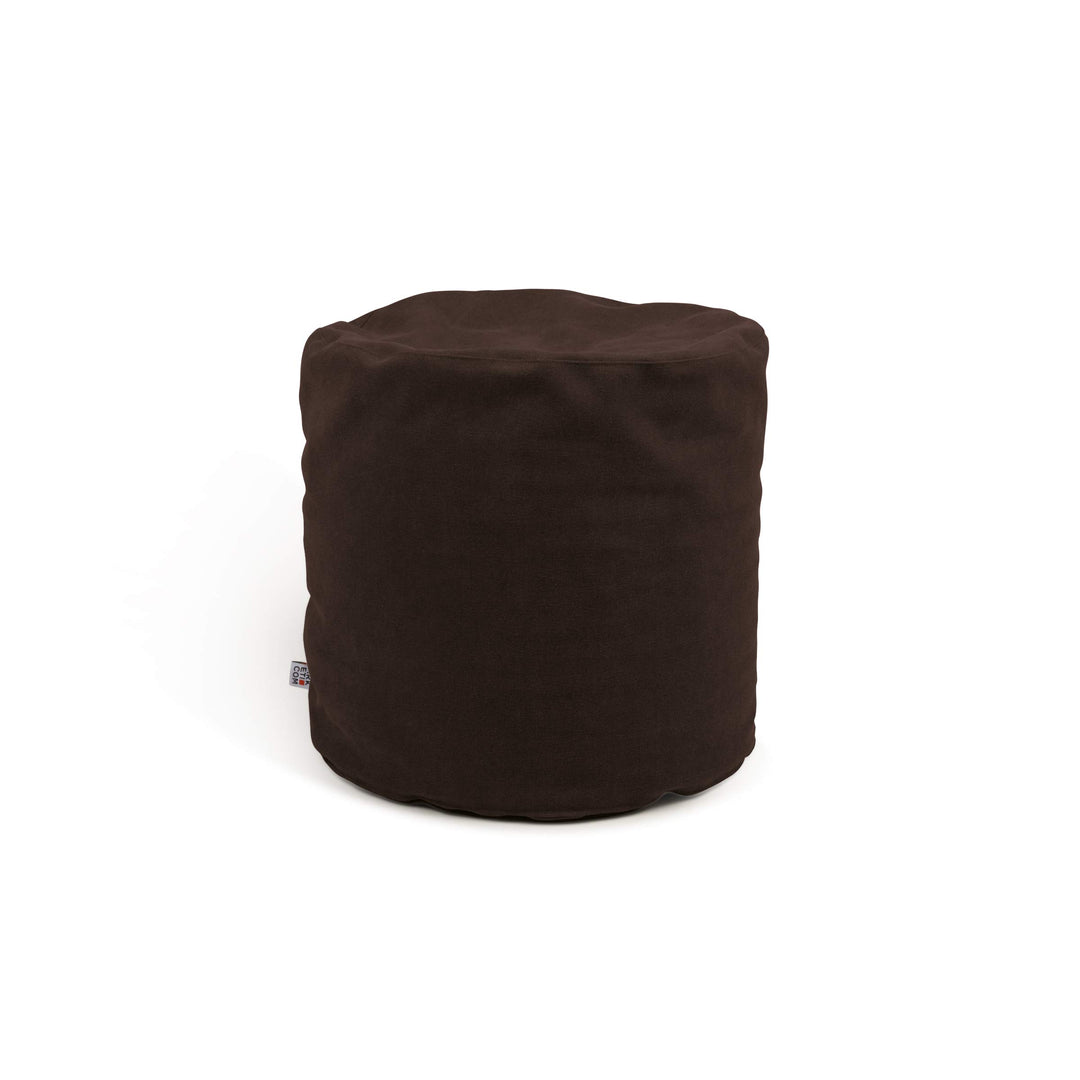 Arketicom Soft Cube, runder Fusshocker aus Stoff Made in Italy. Design-Pouf, leicht und mit abnehmba