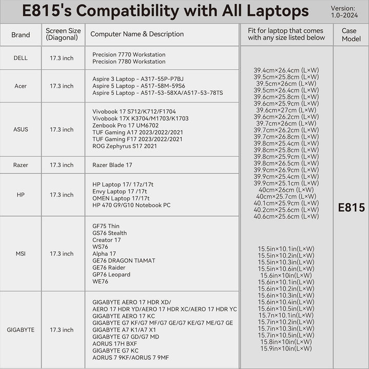 Smatree 17,3 Zoll Anti-Schock Laptop Tasche wasserdicht schützende schlanke Hülle massgeschneidert f