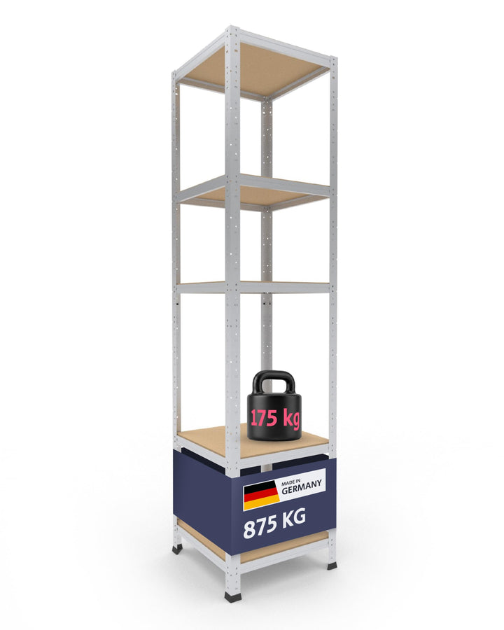 shelfplaza® 200x50x50cm Home Schwerlastregal verzinkt/Metallregal mit 5 Böden/Kellerregal Metall, Ga