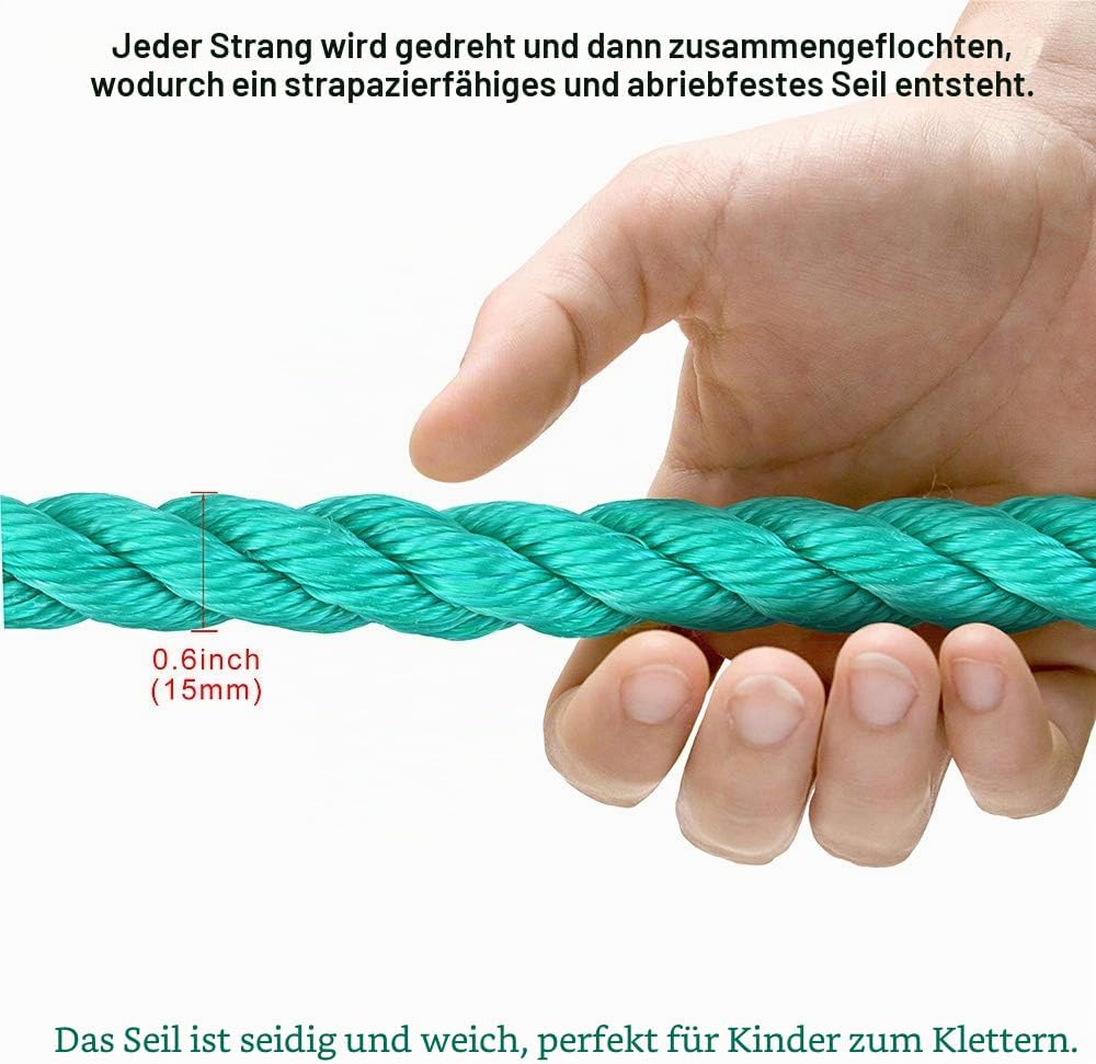 BeneLabel Kletternetz Kinder, 196 x 76cm Klettergerüst Netz Kinderzimmer Netz Nylonseil Leiter Spiel