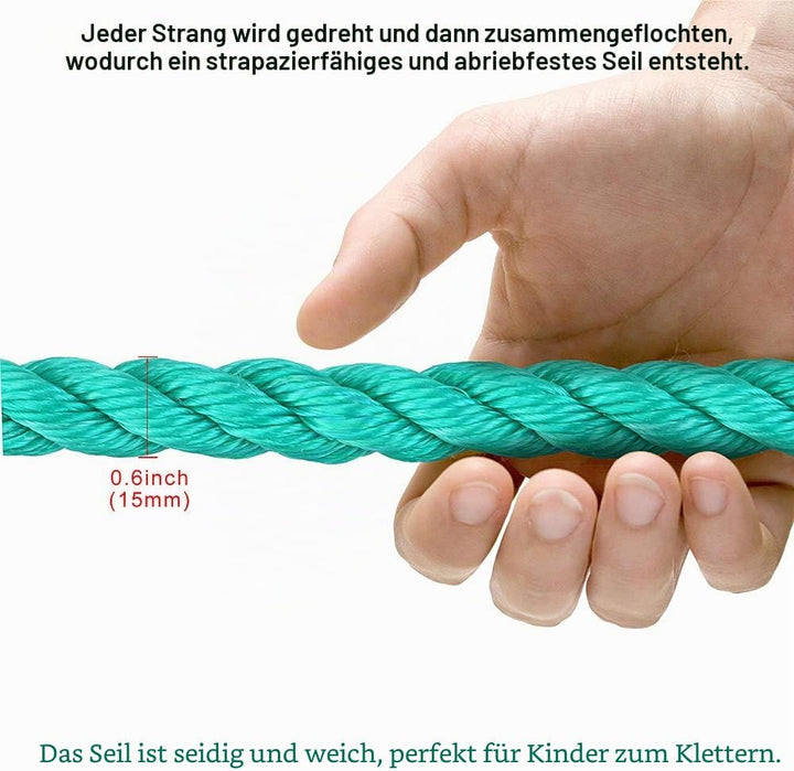 BeneLabel Kletternetz Kinder, 196 x 76cm Klettergerüst Netz Kinderzimmer Netz Nylonseil Leiter Spiel