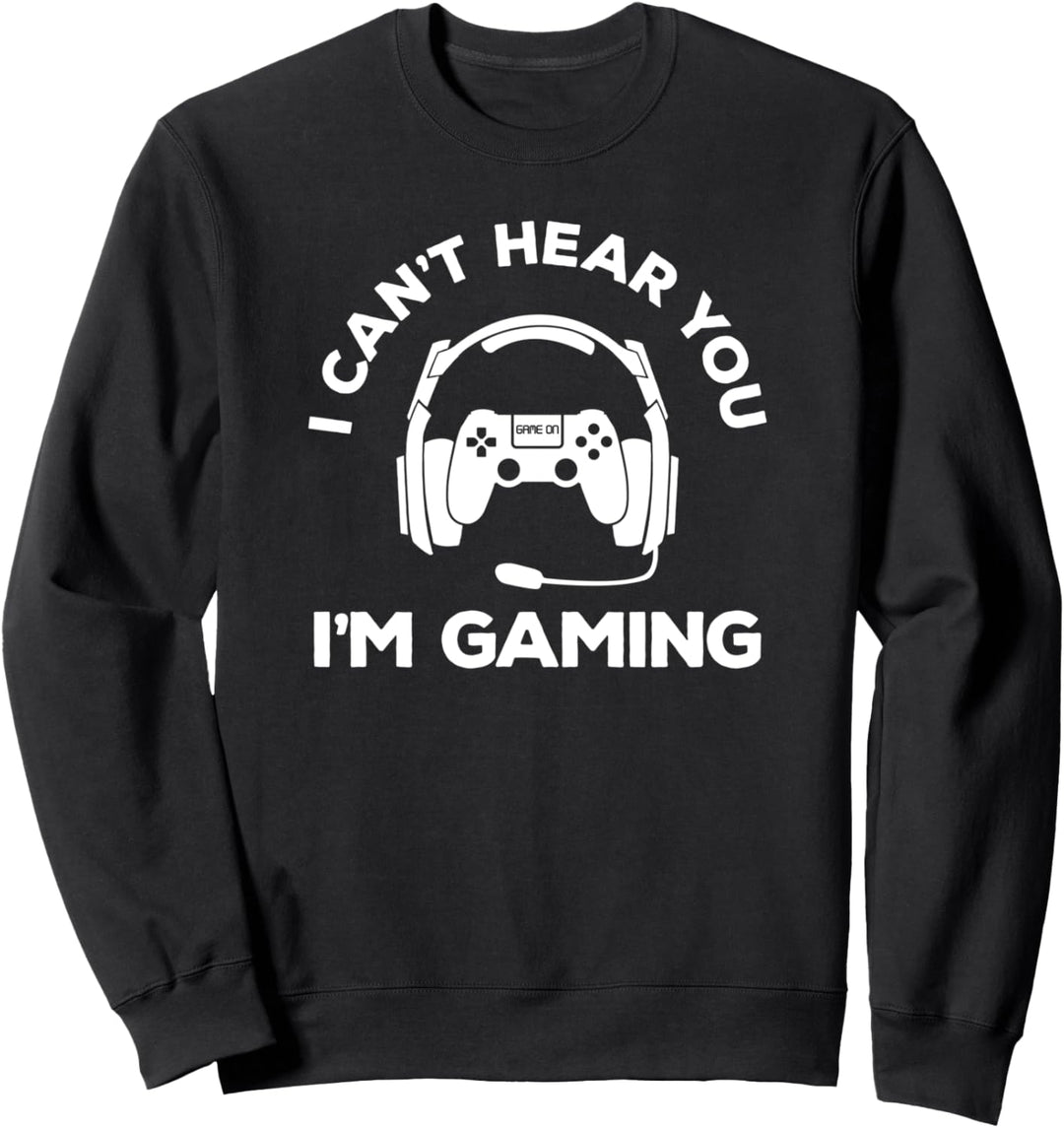Gamer Funny Gift Headset Video Game Controller Sweatshirt