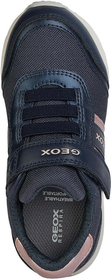 Geox Mädchen J Fastics Girl B Sneaker 35 EU Dk Navy Old Rose, 35 EU Dk Navy Old Rose