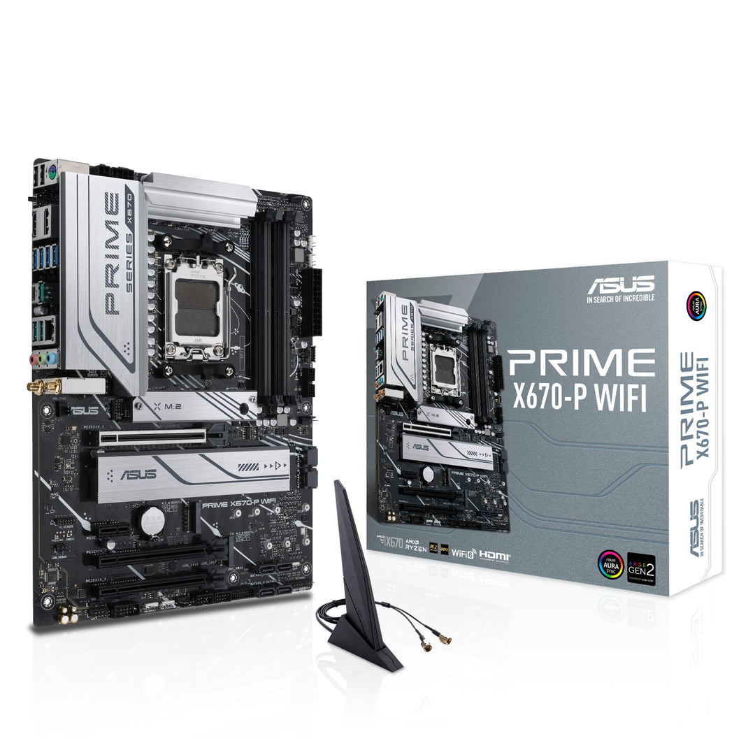 ASUS PRIME X670-P WIFI Gaming Mainboard Sockel AMD AM5 (Ryzen 7000, ATX, PCIe 5.0, 3x M.2, DDR5-Spei