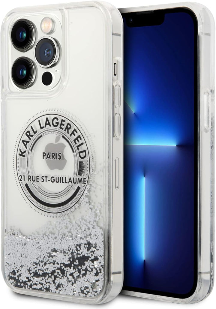 KARL LAGERFELD KLHCP14XLCRSGRS Hülle für iPhone 14 Pro Max 6,7" Silber hardcase