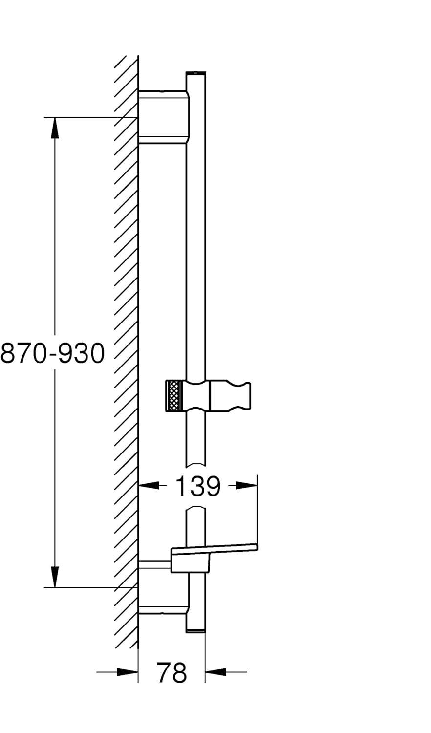 GROHE Rainshower SmartActive | Brausestange, 900 mm, supersteel | 26603DC0