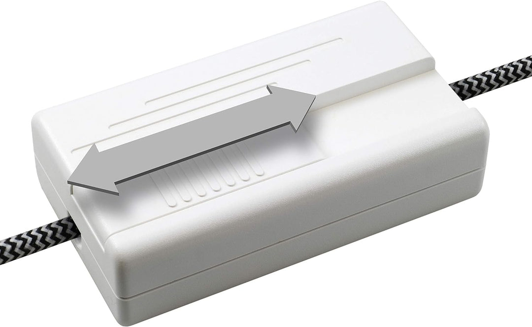 EHMANN 2561x0000 Schnurdimmer T25.10 weiss, Phasenanschnitt, 230V, 50Hz, Leistung: 20-500 W/VA, Weis