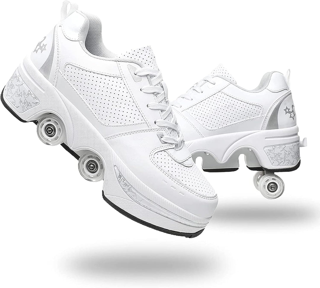 Roller Skate Shoes Rollschuhe Schuhe Mit Rollen Skateboardschuhe,Inline-Skate, verstellbar Damen Sch
