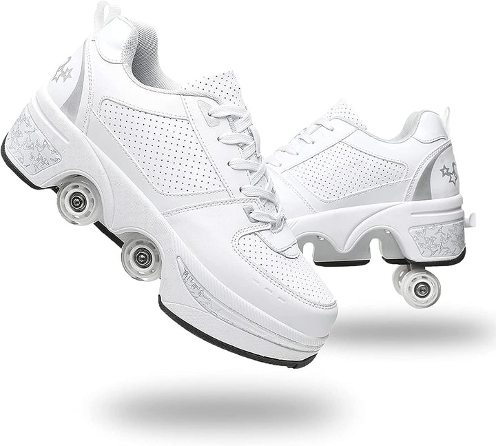 Roller Skate Shoes Rollschuhe Schuhe Mit Rollen Skateboardschuhe,Inline-Skate, verstellbar Damen Sch