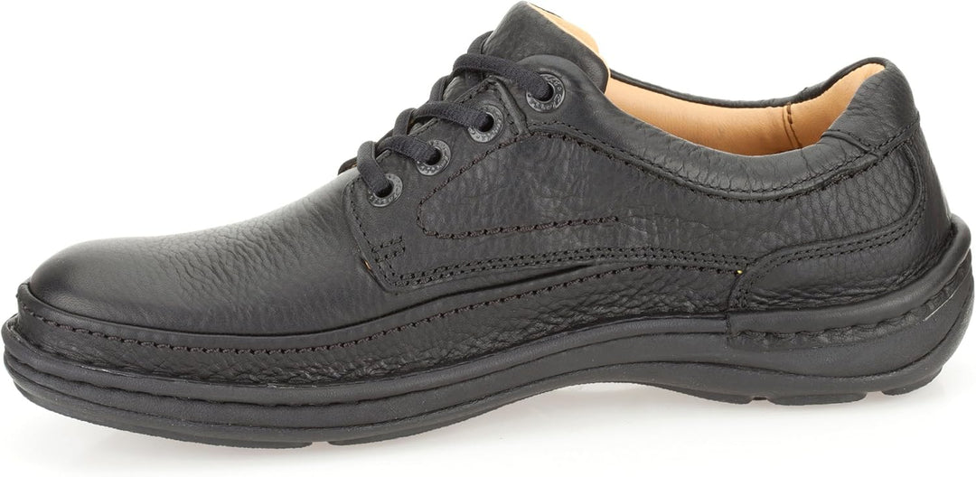 Clarks Herren Nature Three Derby 39.5 EU Black Leather, 39.5 EU Black Leather