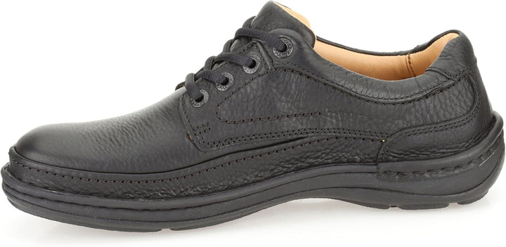 Clarks Herren Nature Three Derby 39.5 EU Black Leather, 39.5 EU Black Leather