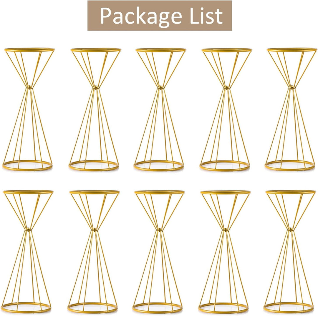Sziqiqi Blumenständer Gold für Hochzeit: 50cm Hohe Trompete Vase für Tische Hochzeitsempfang Set of