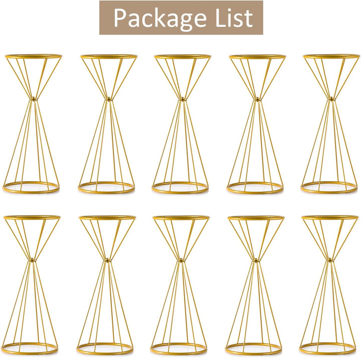 Sziqiqi Blumenständer Gold für Hochzeit: 50cm Hohe Trompete Vase für Tische Hochzeitsempfang Set of