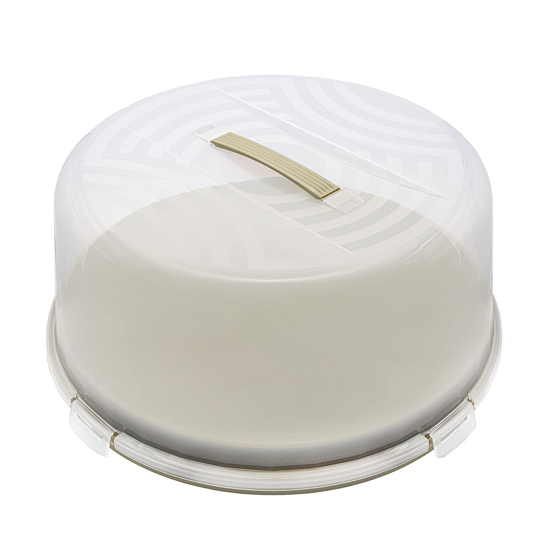 BranQ - Home essential Joy runder Kuchenbehälter mit hoher Abdeckung und mit praktischem Tragegriff,