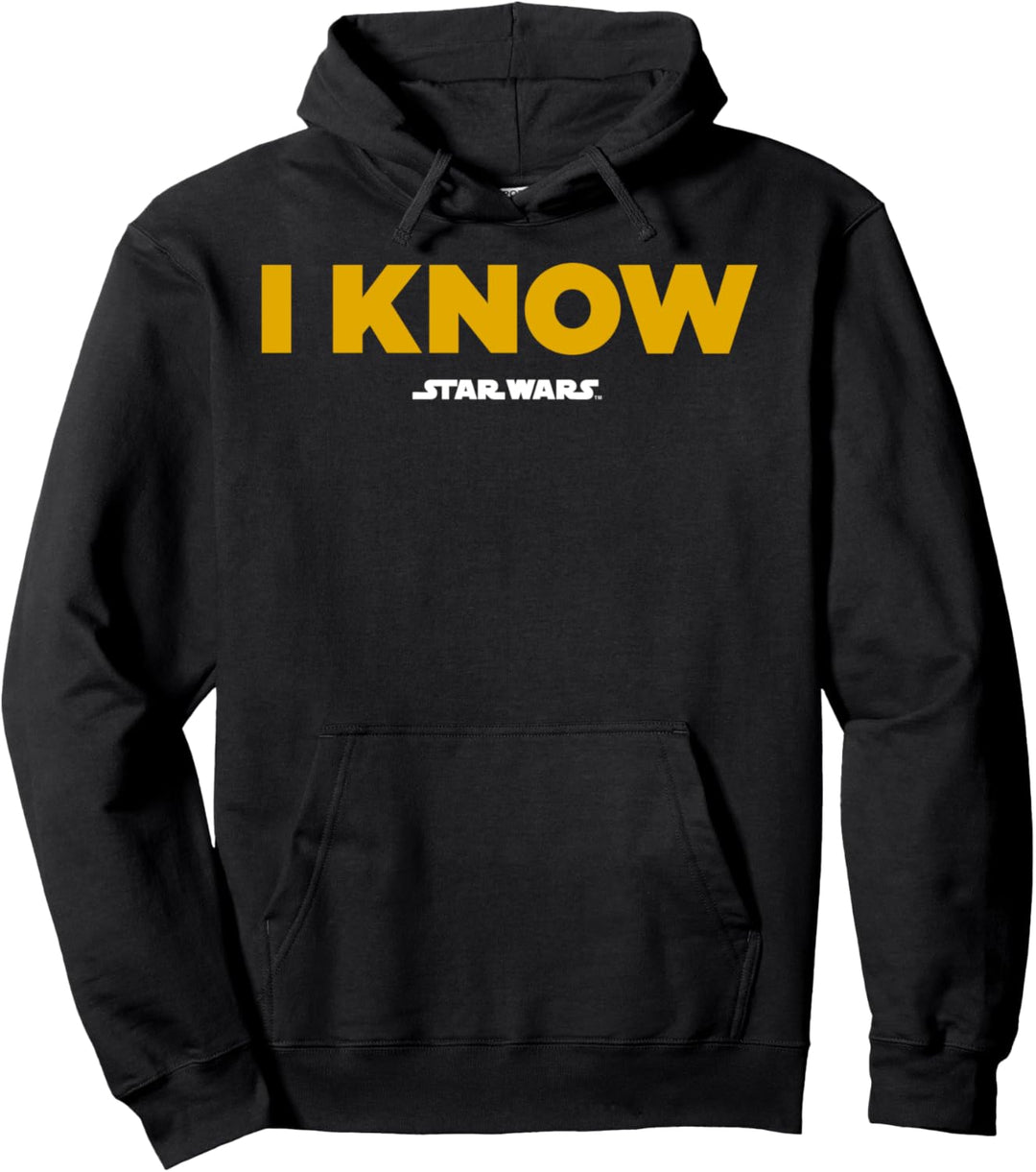 Star Wars I Know Han Quote Text Pullover Hoodie