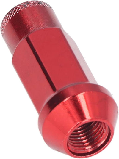 KIMISS Radmuttern, Universal 20 Stück M12x1,25 Metall Radmuttern Universal Autozubehör(Rot), Rot