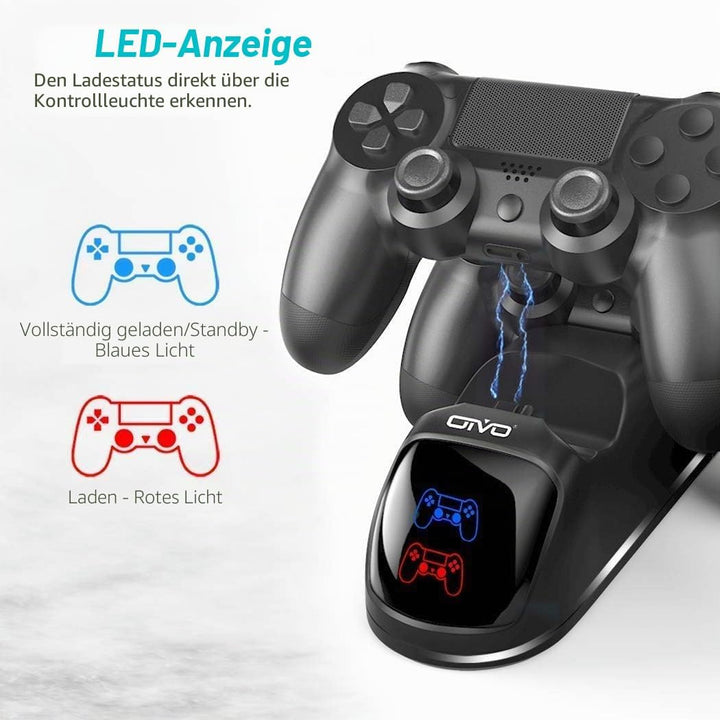 PS4 Controller Ladestation, Playstation 4 Controller Ladestation mit 1,8 Stunden Ladechip, PS4 Charg