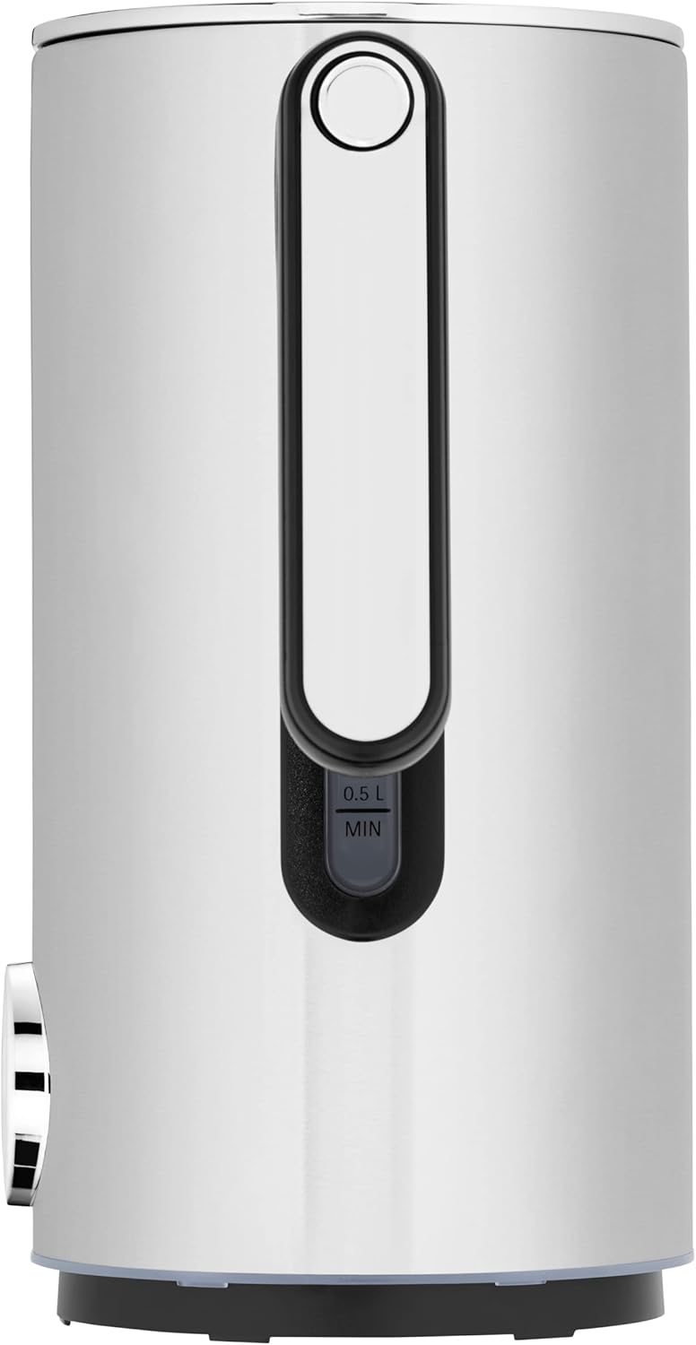WMF Lumero Wasserkocher mit Temperatureinstellung 1,6l, elektrischer Wasserkocher Edelstahl-Kalkfilt