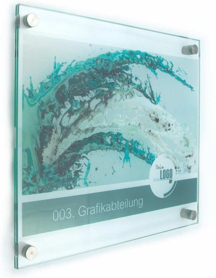 Wechselrahmen, schnelles austauschen von Informationen in DIN A4 Querformat, Rahmenloses Acrylglas m