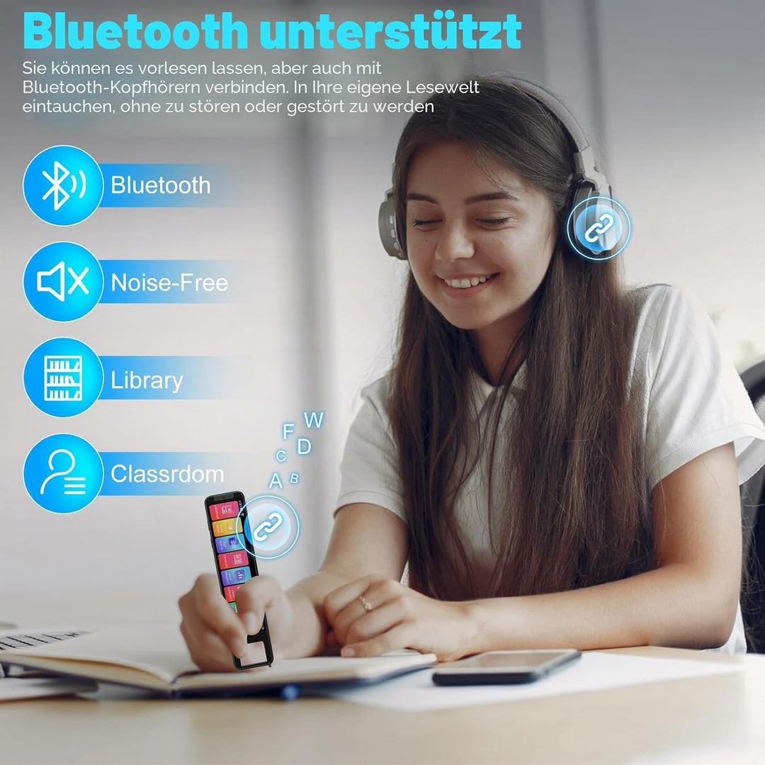 Scan Übersetzerstift, Online 134 Sprachen Scan Reader Pen Lesestift, 4 Zoll Touchscreen Übersetzungs