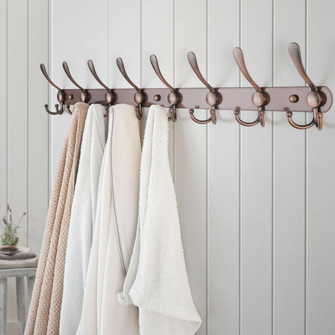 Dseap Garderobenleiste mit 8 haken, schwerlast 74cm Lang garderobenhaken, edelstahl wandgarderobe, k