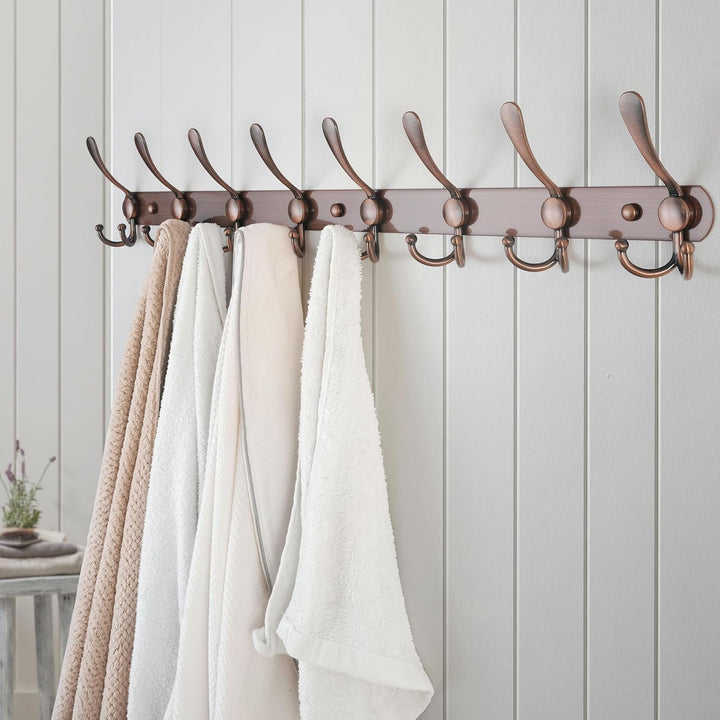 Dseap Garderobenleiste mit 8 haken, schwerlast 74cm Lang garderobenhaken, edelstahl wandgarderobe, k