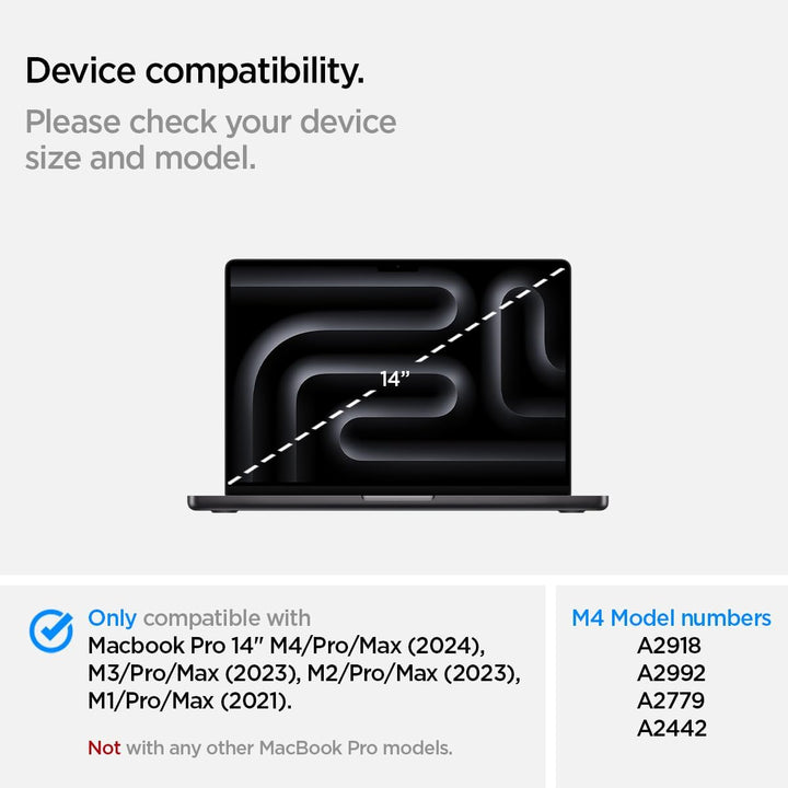Spigen Rugged Armor Hülle MacBook Pro 14" Zoll Case Kompatibel mit M3 / M3 Pro / M3 Max / M2 Pro / M