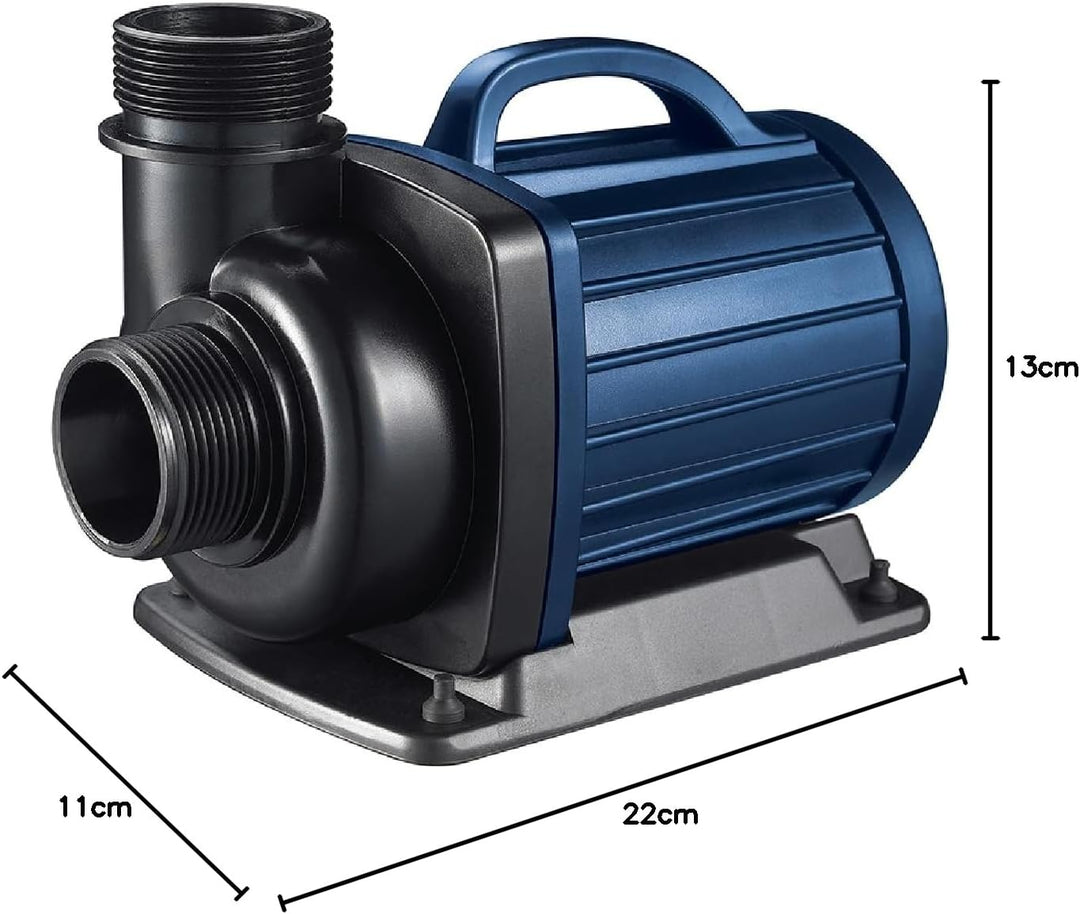 AquaForte DM 6.500 Niedervolt 12 Volt 50 Watt Teichpumpe, Fördermenge 6.500 Liter pro Stunde, Förder