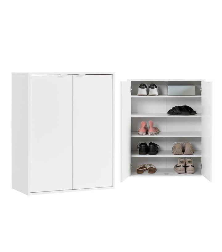mokebo Schuhschrank 'Der Concierge' (74x95 cm) aus Holz, Schuhregal mit Zwei Türen, Aufbewahrungssch