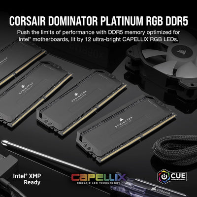 Corsair DOMINATOR PLATINUM RGB DDR5 RAM 64GB (2x32GB) 5600MHz CL40 Intel XMP iCUE Kompatibel Compute