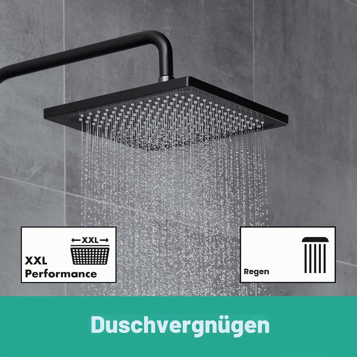 hansgrohe Duschkopf Crometta E, Kopfbrause wassersparend, Regendusche mit 1 Strahlart, Mattschwarz M