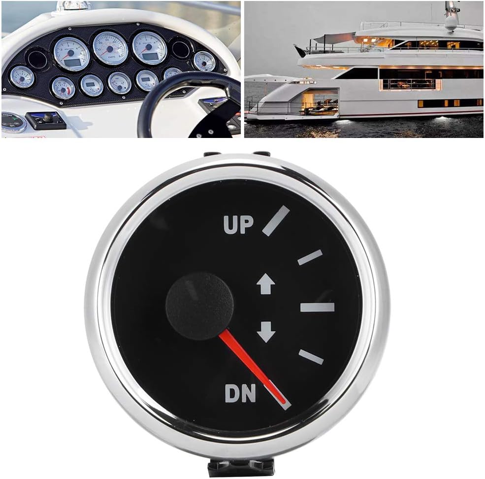 Trimmanzeige,52 mm UP-DN-Trimmanzeige für Boote 0-190 Ohm Trimmanzeige für Marineboote Kit Trimm-Nei