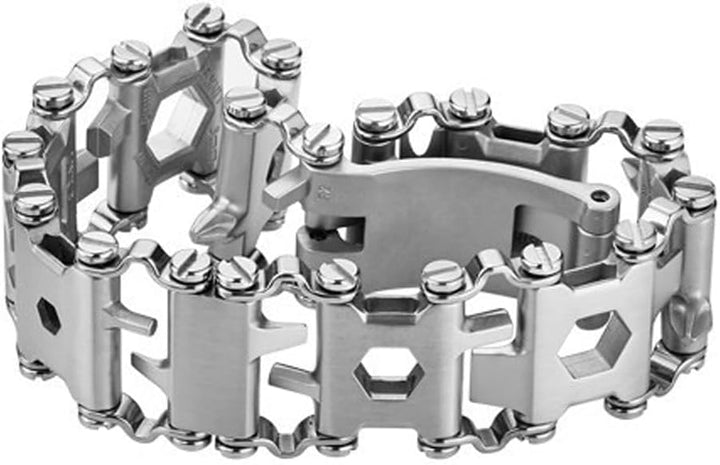 Multitool-Armband für Herren – 29-in-1-Multifunktionsarmband aus Edelstahl, reisefreundlich, geeigne