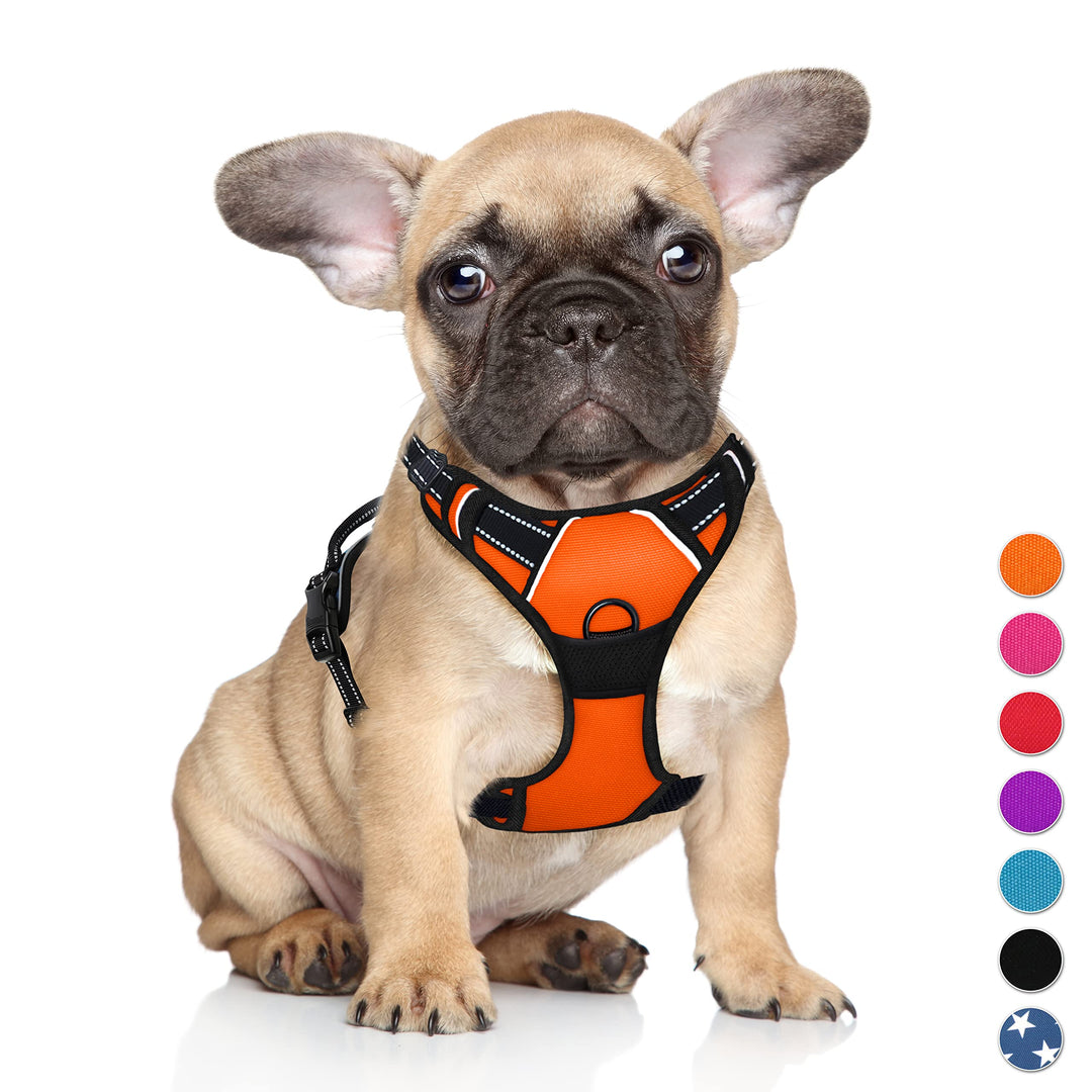 BARKBAY No Pull Hundegeschirr, gross, reflektierend, mit Frontclip und einfacher Kontrolle, für Spaz