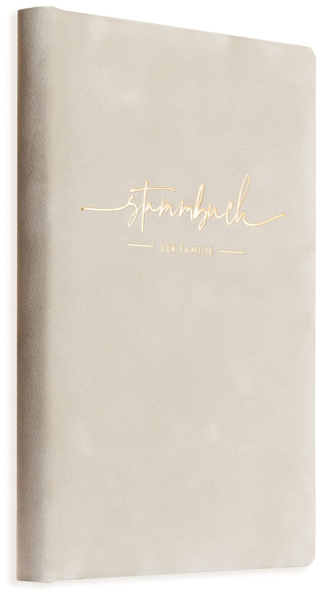 Stammbuch Grau Liya Samt Gold Familienstammbuch Standesamt und Kirche incl. Einleger