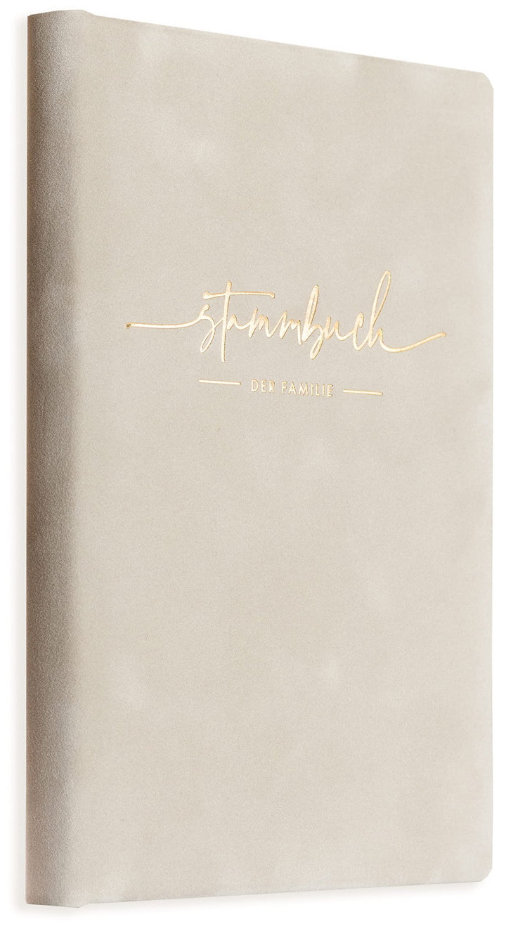 Stammbuch Grau Liya Samt Gold Familienstammbuch Standesamt und Kirche incl. Einleger