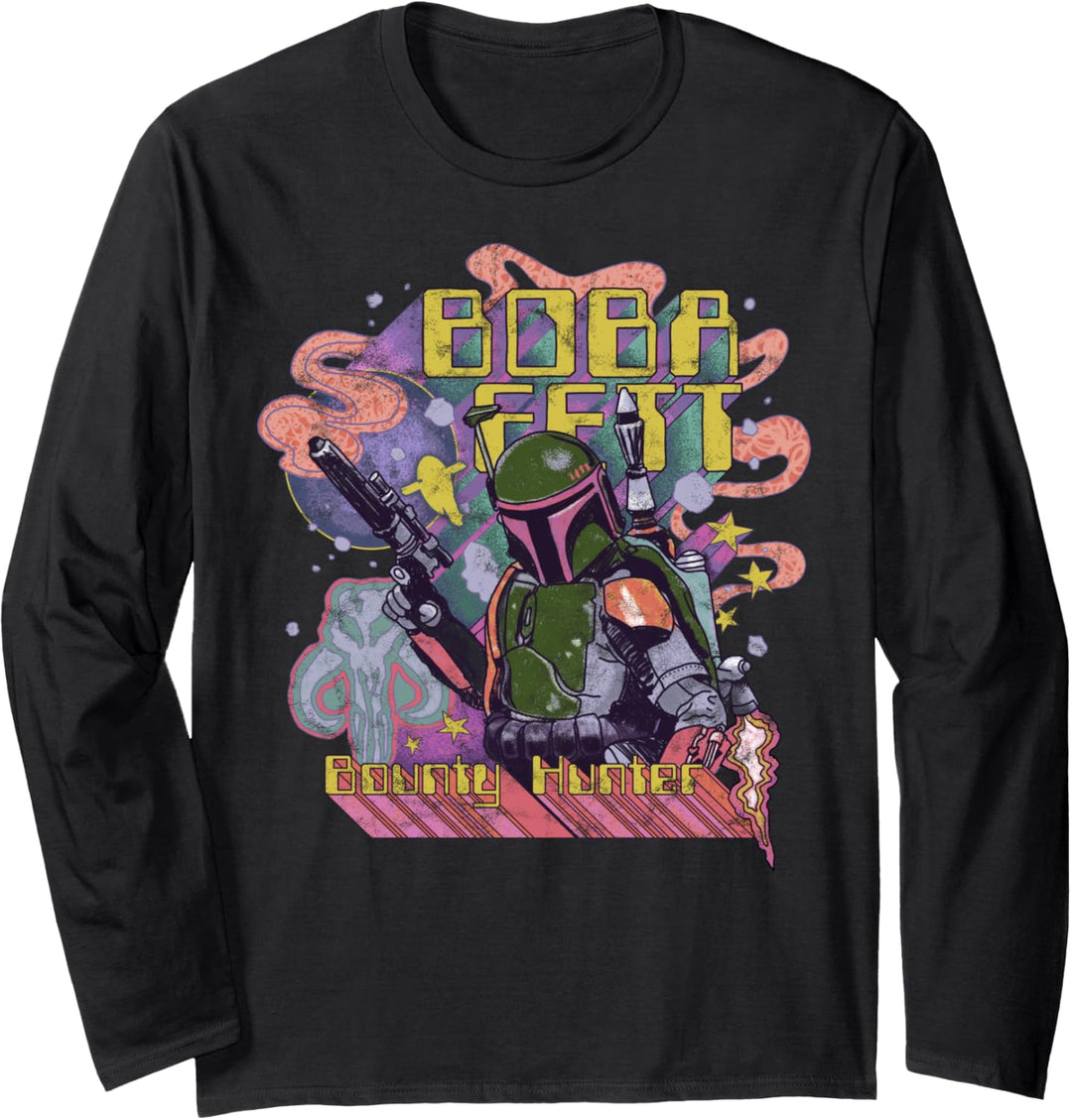 Star Wars Psychedelic Boba Langarmshirt