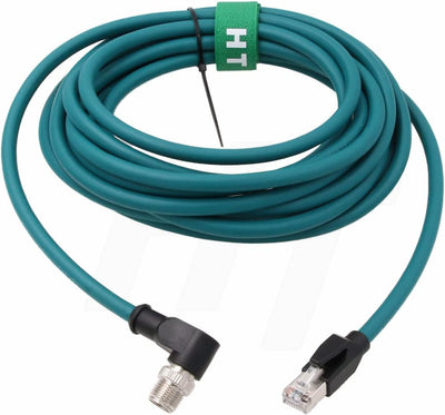 Netzwerkkabel für Basler Cognex Sensor M12 8-polig X-Code RJ45, Cat7e Ethernet-Kabel, geschirmt, hoc