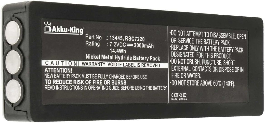 Akku-King Akku kompatibel mit SCANRECO 13445, 16131, 17162, RSC7220 - NI-MH 2000mAh - für SCANRECO 5