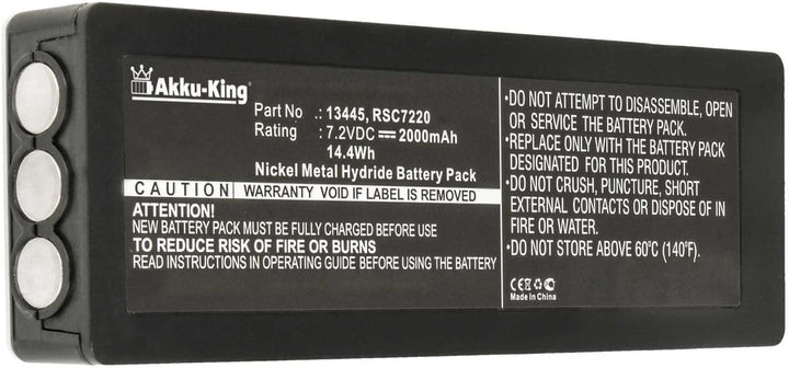 Akku-King Akku kompatibel mit SCANRECO 13445, 16131, 17162, RSC7220 - NI-MH 2000mAh - für SCANRECO 5