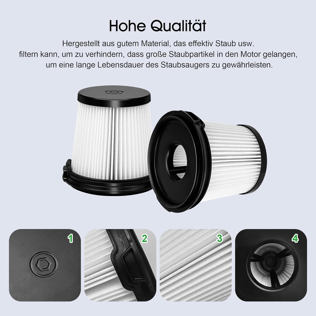 4 Stück Filter Ersatzteile Zubehör für Shark Detect Pro IW3611DE / IW3611EU / IW3612EU / IW1611DE/ I