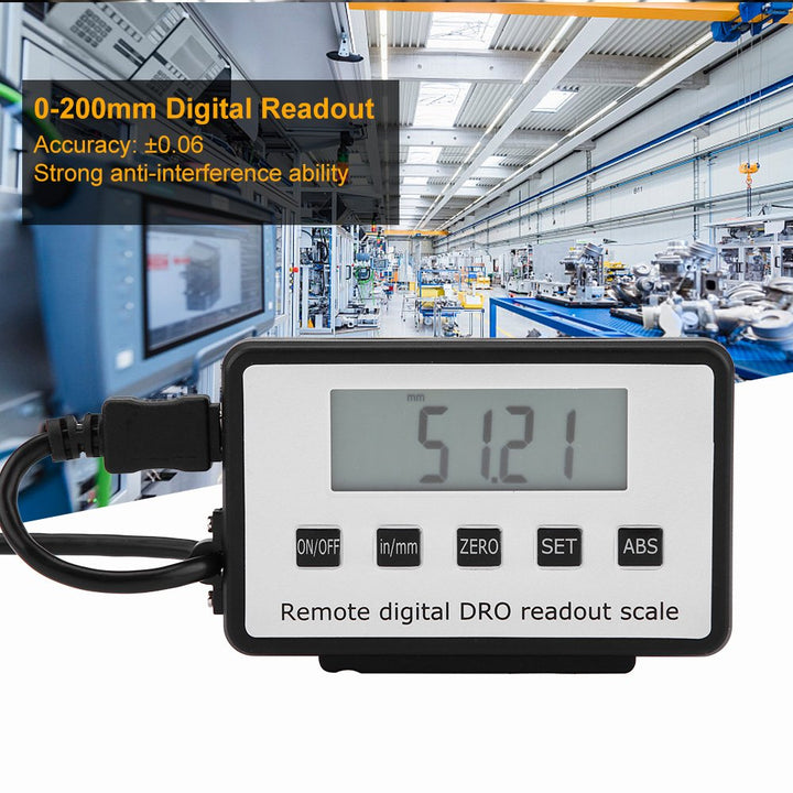 0-200mm genaue Ausleseskala Digital Linear Scale LCD Auslesekit für Fräsmaschinen Drehmaschinen Schn