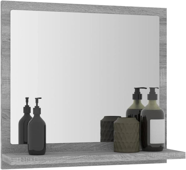 BUKSCYJS Spiegelschrank,Badezimmer Schrankbadspiegel Grau Sonoma 40x10,5x37 cm Holzwerkstoffgeeignet