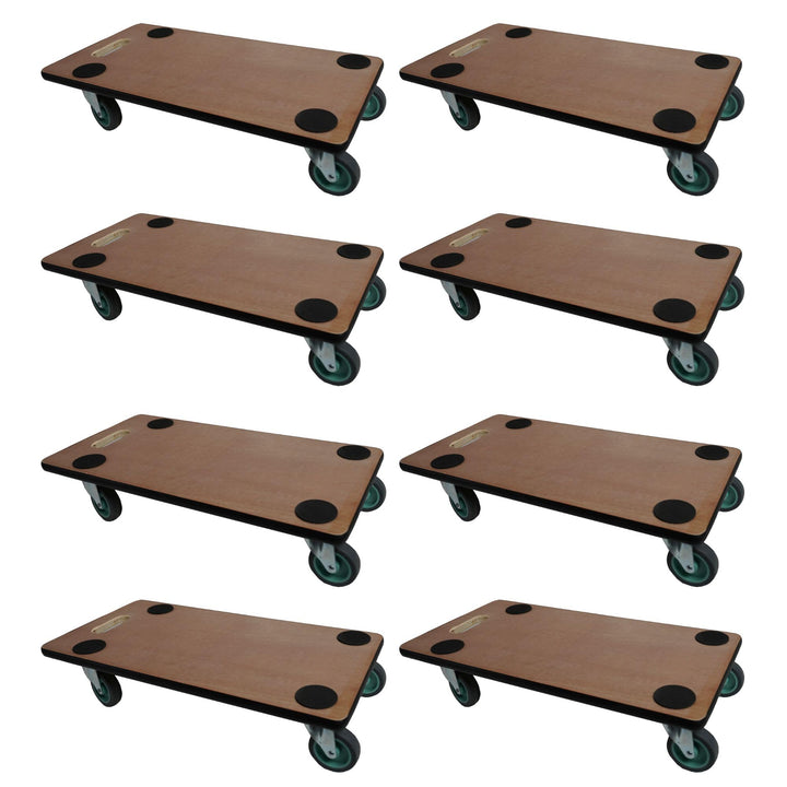 PROREGAL Profi Transportroller Hercules 30x60 cm Schwerlast bis 200 kg mit 4 Gummirollen &amp; Griff, Sp